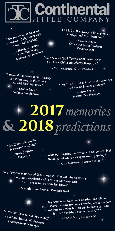 2017 Memories & 2018 Predictions