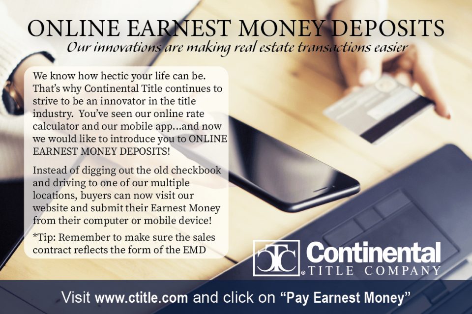Online-Earnest-Deposit-Continental-Title-Company